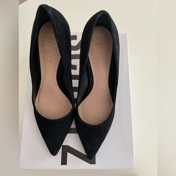 Schutz kid suede black. Worn once, excellent condition. - Picture 3 of 6